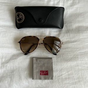 Ray Ban Tortoise Aviator Sunglasses